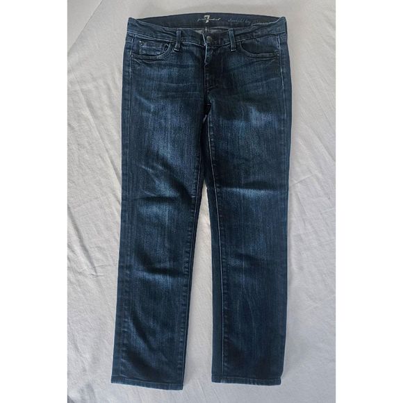 7 For All Mankind Jeans Straight Leg Flood Women's 29 - Picture 4 of 5